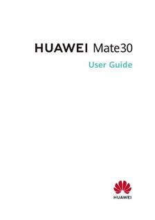 Huawei Mate 30 manual. Tablet Instructions.